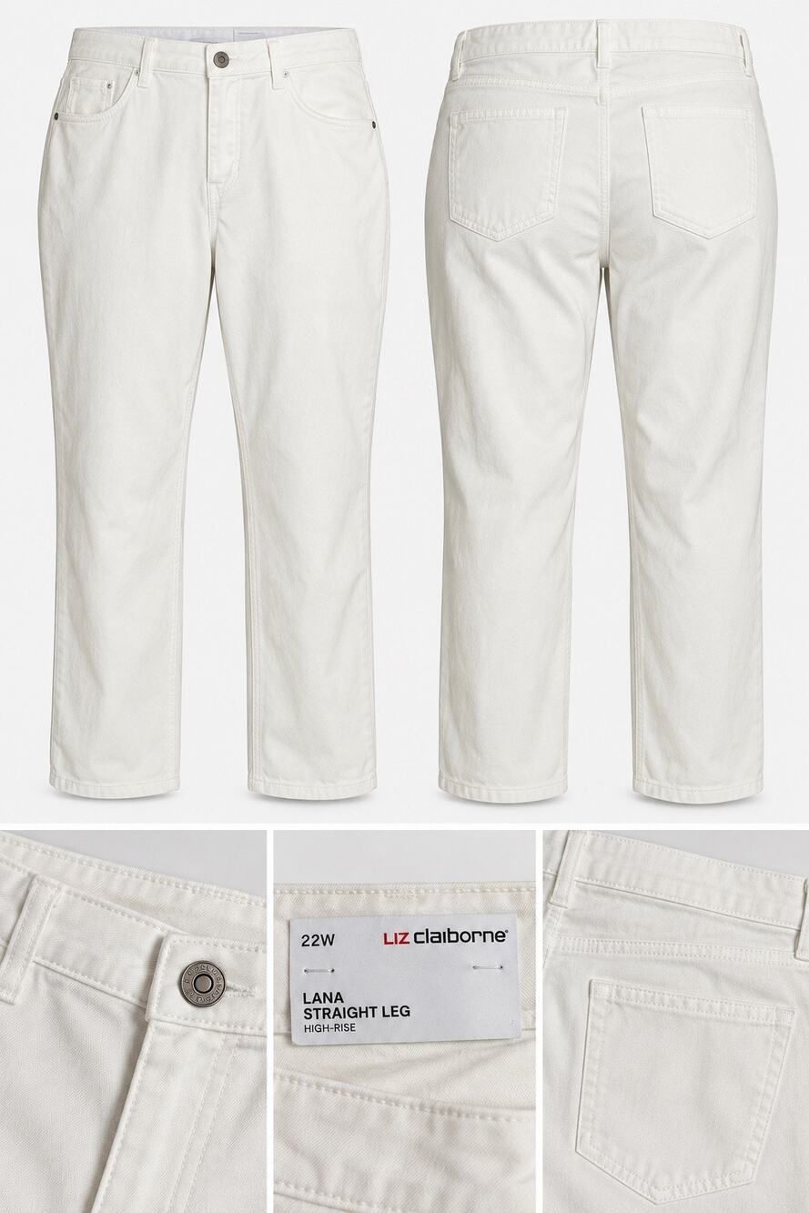 Liz Claiborne Lana Straight Leg High-Rise Pants – Size 22W